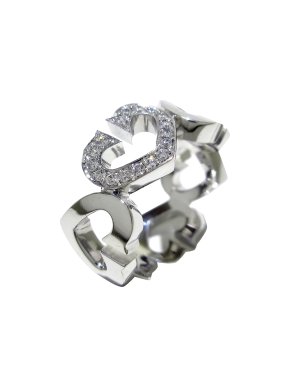 Diamond C de Cartier Heart Ring