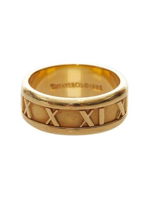 Tiffany & Co. 18ct Yellow Gold Atlas Ring 50