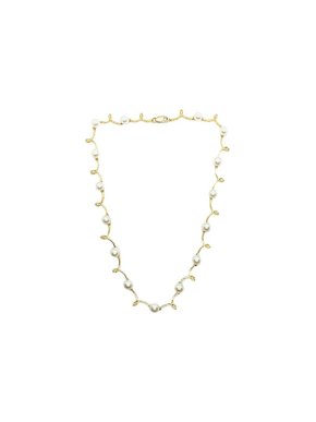 HL Brown 18ct Yellow Gold, Diamond & Pearl Necklace