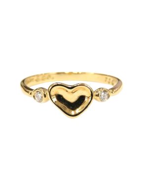 Tiffany & Co. Double Diamond Heart Ring - Size 56