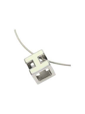 Hermes Ivory Enamelled Cage de H Necklace PHW