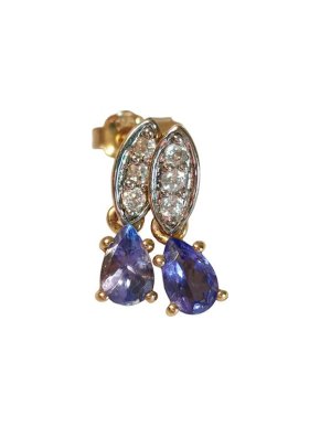 Tanzanite & Sapphire Drop Earrings