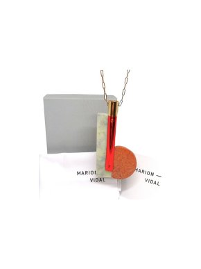 Marion Vidal Terracotta & Moss Rosiere Necklace