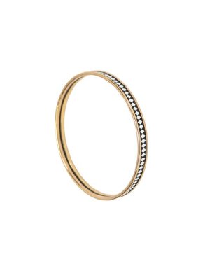 Hermes Black & White Checkerboard Enamel Bangle GHW