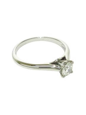 Cartier Platinum & White Diamond 1895 Solitaire Ring 4