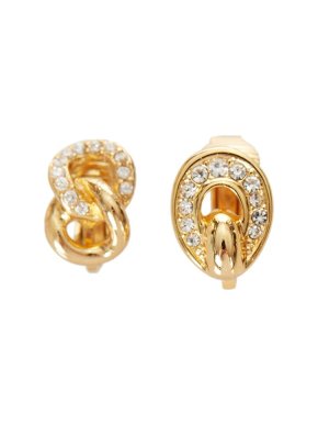 Dior Crystal & Gold-Tone Metal Clip Earrings