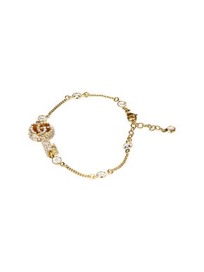 Gucci Gold-Tone Metal & Crystal Key Bracelet