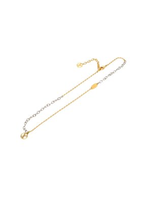 Louis Vuitton Gold & Silver Tone Metals LV Logo Mania Necklace