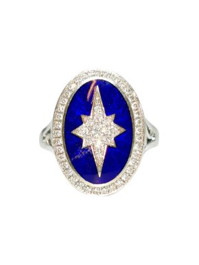 Victor Mayer 18ct White Gold Brilliant Star Ring