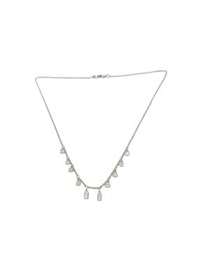 18ct White Gold & Diamond Charm Necklace
