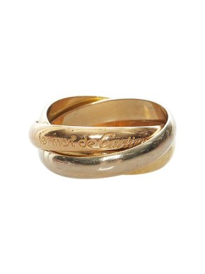 Tricolour 18ct Gold Les Must de Cartier Trinity Ring 48