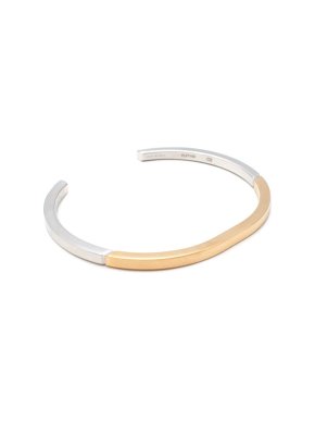 Celine Gold & Silver-Tone Metal Open Bangle