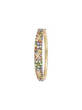 Diamond, Sapphire & Tsavorite 14ct Effy Watercolours Bangle