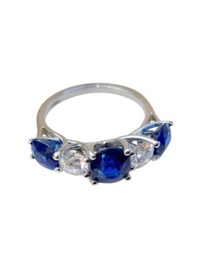 Bespoke Diamond & Sapphire Ring