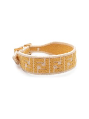 Fendi Yellow & ivory FF Jacquard bracelet