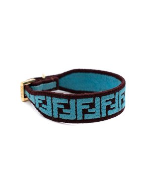 Fendi Plum & turquoise FF jacquard bracelet