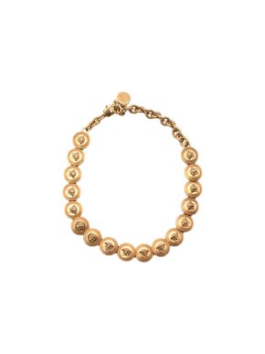Versace Gold-tone metal Medusa coin necklace