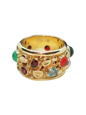 14ct Yellow Gold Cabochon Gemstone Ring