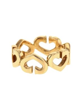 Cartier 18K Hearts and Symbols Ring - Size 50