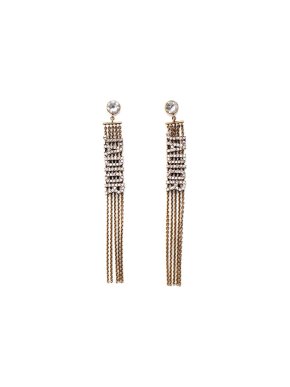 Gold-tone metal & crystal J'Adior drop earrings