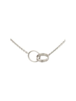 Cartier 18kt White Gold Baby Love Necklace