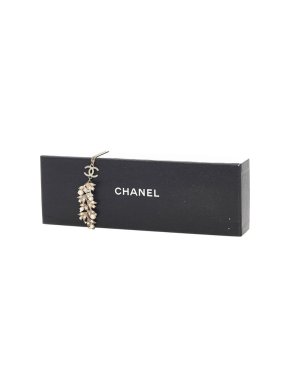 Chanel Faux-pearl & silver tone metal pendant necklace