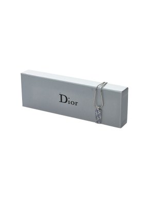 Dior Vintage Oblique Trotter silver-tone metal necklace