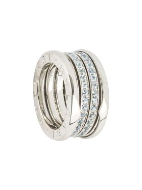 Bvlgari 18kt White Gold Topaz B.Zero1 Ring
