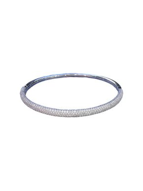 18ct White Gold Pave Diamond Bracelet