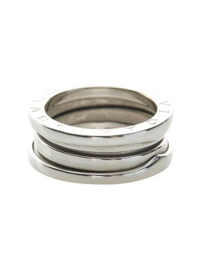 Bvlgari 18ct white gold B.zero1 2 band ring 49