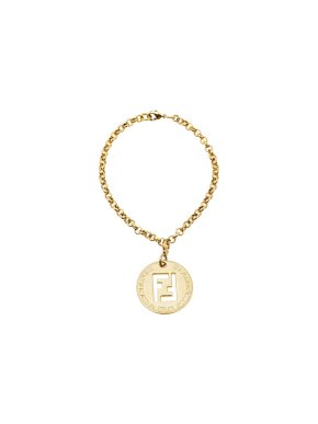 Fendi Gold Tone Indentification FF Bracelet