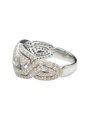 William & Son 18ct white gold & diamond London Collection ring M