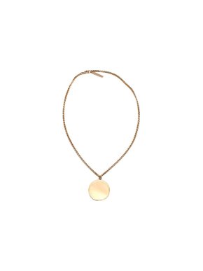 Givenchy Gold-tone metal medallion chain necklace