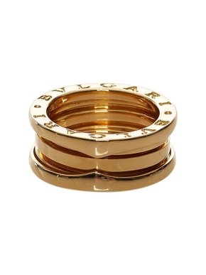 Bvlgari 18ct yellow gold B.zero1 3 band ring 50