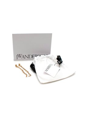 JW Anderson Gold-tone script drop earrings