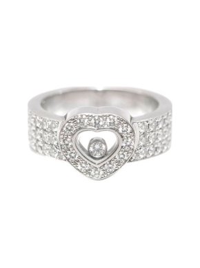Chopard Happy diamonds heart ring in 18kt white gold