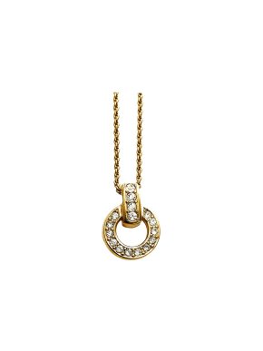 Dior Gold-tone metal & crystal pendant necklace