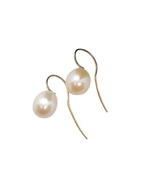Annoushka 18ct yellow gold & pearl Baroque drop earrings