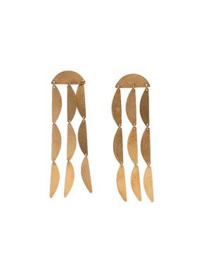 Annie Costello Brown Gold vermeil Rain drop earrings