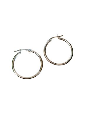 18ct White Gold Hoop Earrings