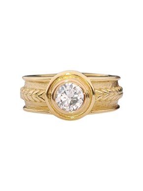 Theo Fennell 18ct yellow gold & diamond solitaire ring I