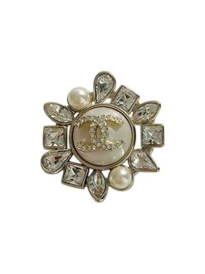 Chanel Crystal CC Brooch