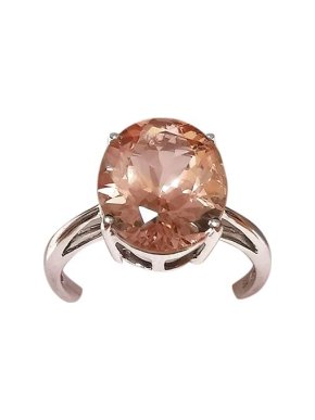 0711 Tbilisi White Gold Morganite Ring - Size N 1/2