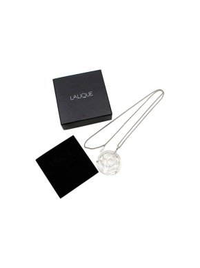 Lalique Fleur de Neige Pendant Necklace