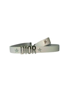 Dior VIP Gift White Leather Wrap Bracelet