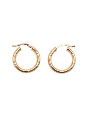 Aurum + Grey Yellow Gold Chubby Hoop Earrings