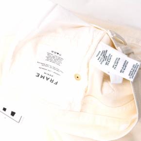 Frame Denim Cream Cropped Flared Jeans 4