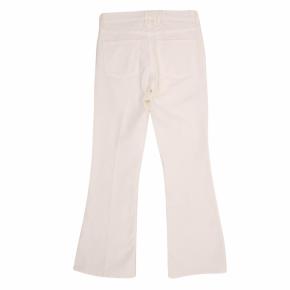 Frame Denim Cream Cropped Flared Jeans 6