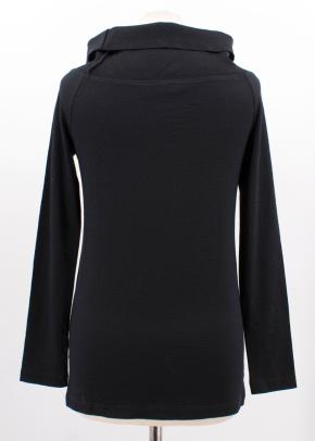 Nicholas Black Cotton Oversized Rollneck  Top 4
