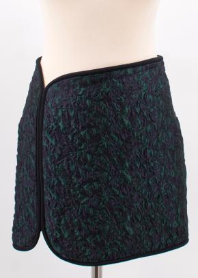Phillip Lim Green and Navy Textured Skirt 3